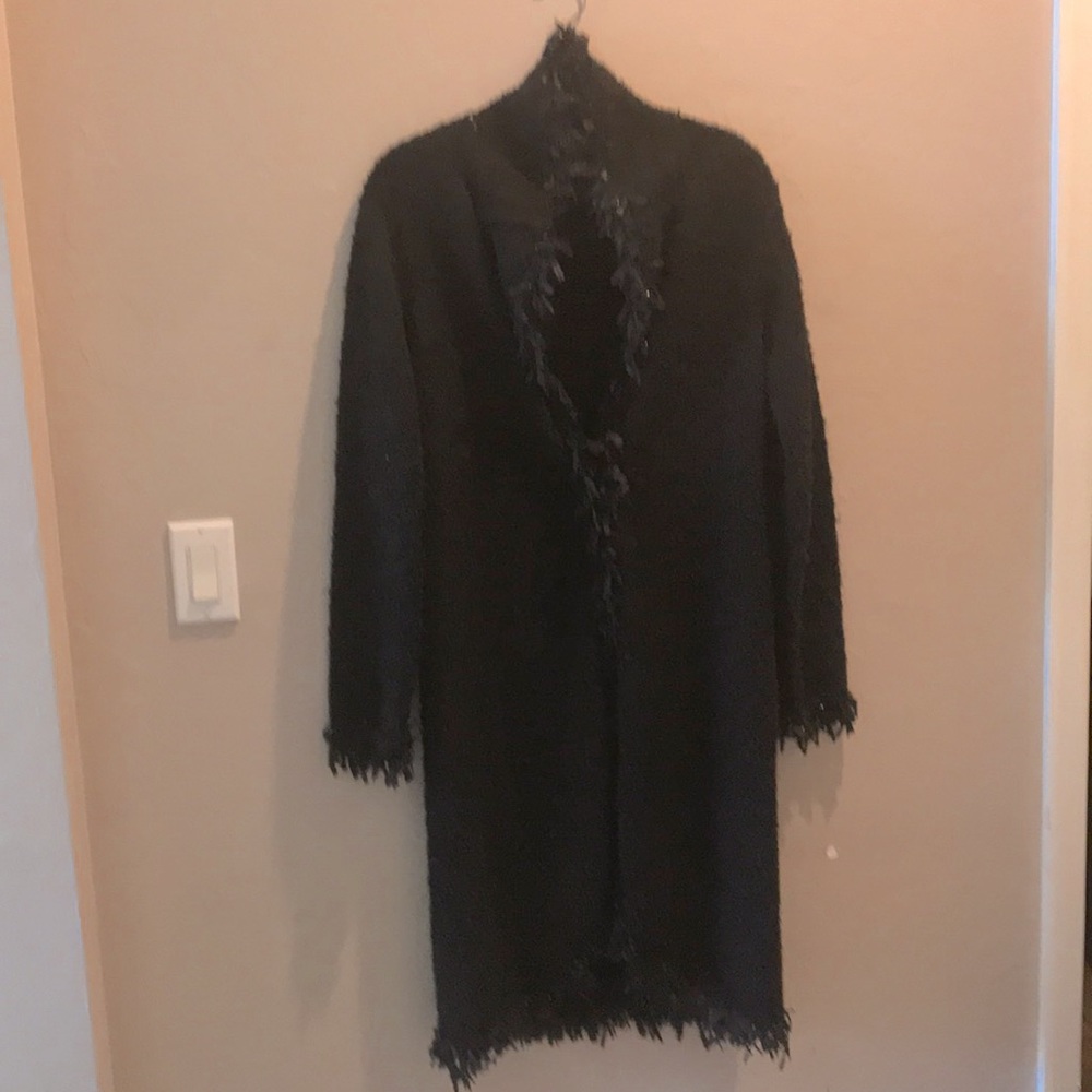 Gorgeous fringed sweater coat
